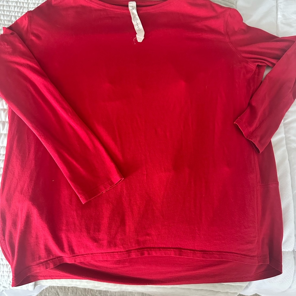 Lululemon Red Long Sleeve Top